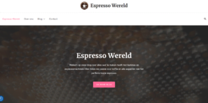 Screenshot van website espressowereld